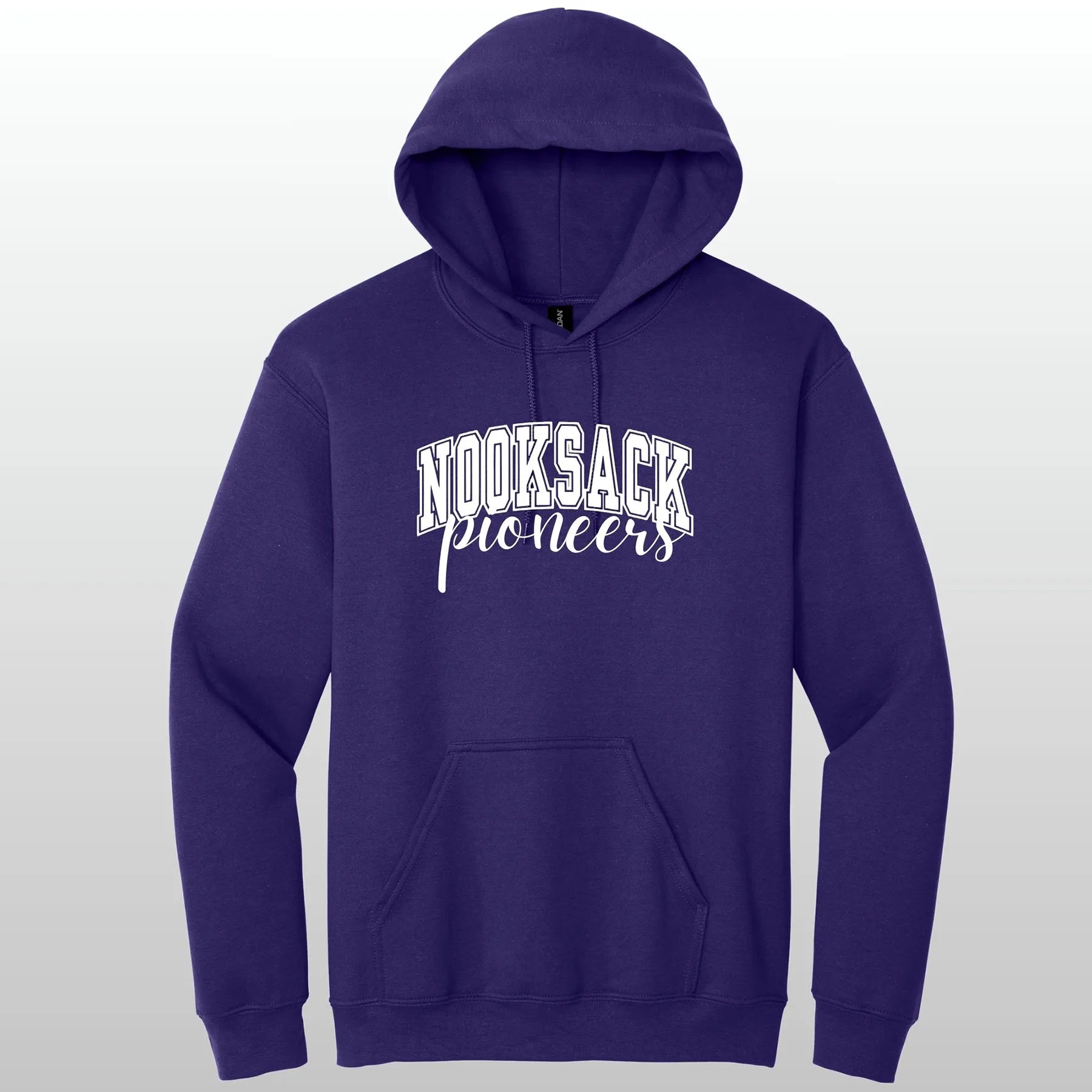 Nooksack Pioneers Cursive Hooded Sweatshirt