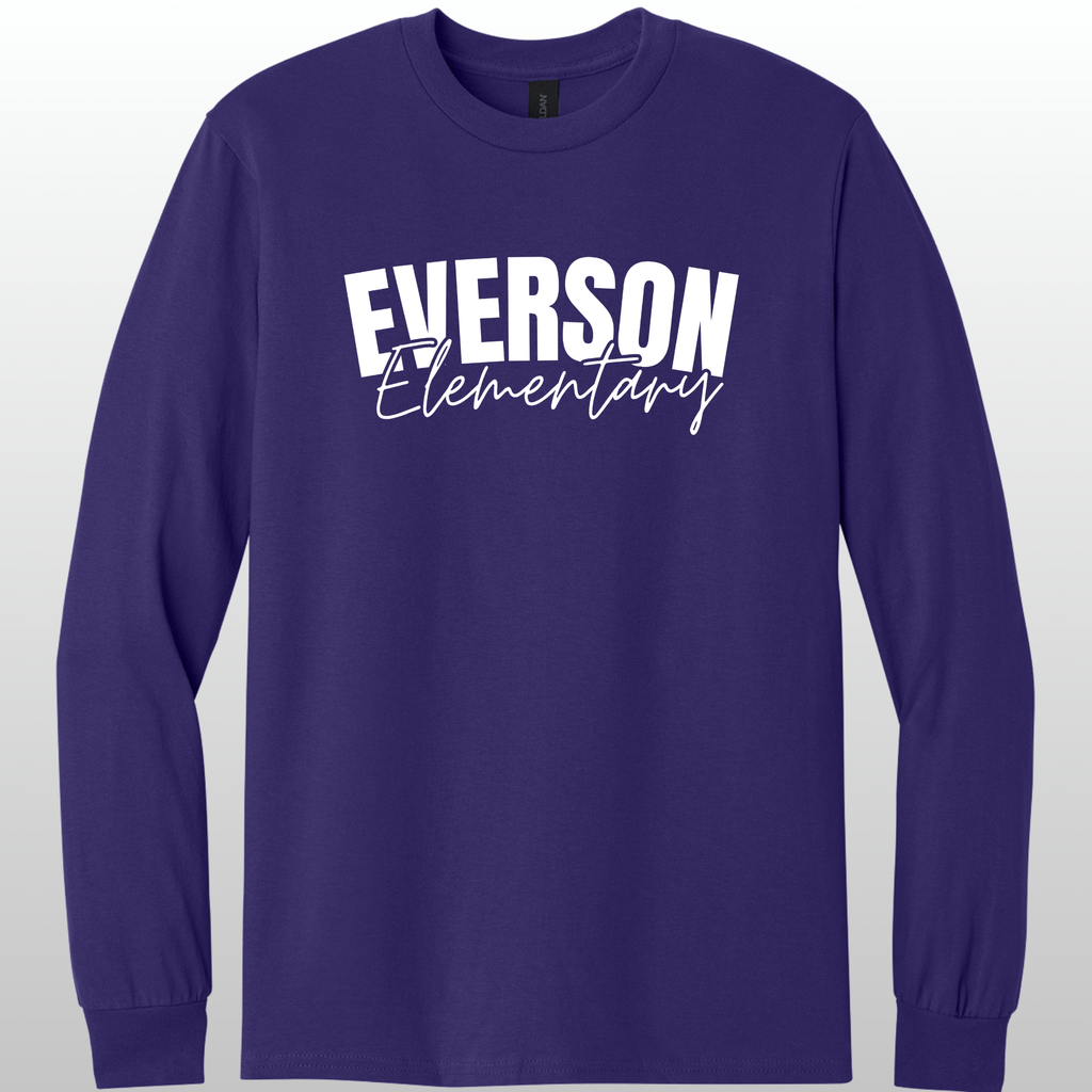 Everson Elementary Cursive Long Sleeve