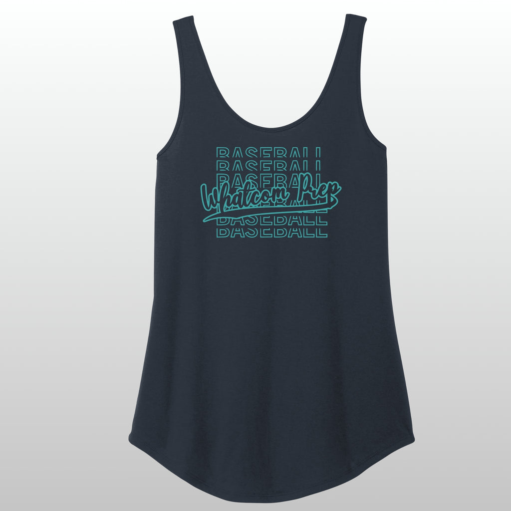 Whatcom Women's Glitter Baseball Relaxed Tank