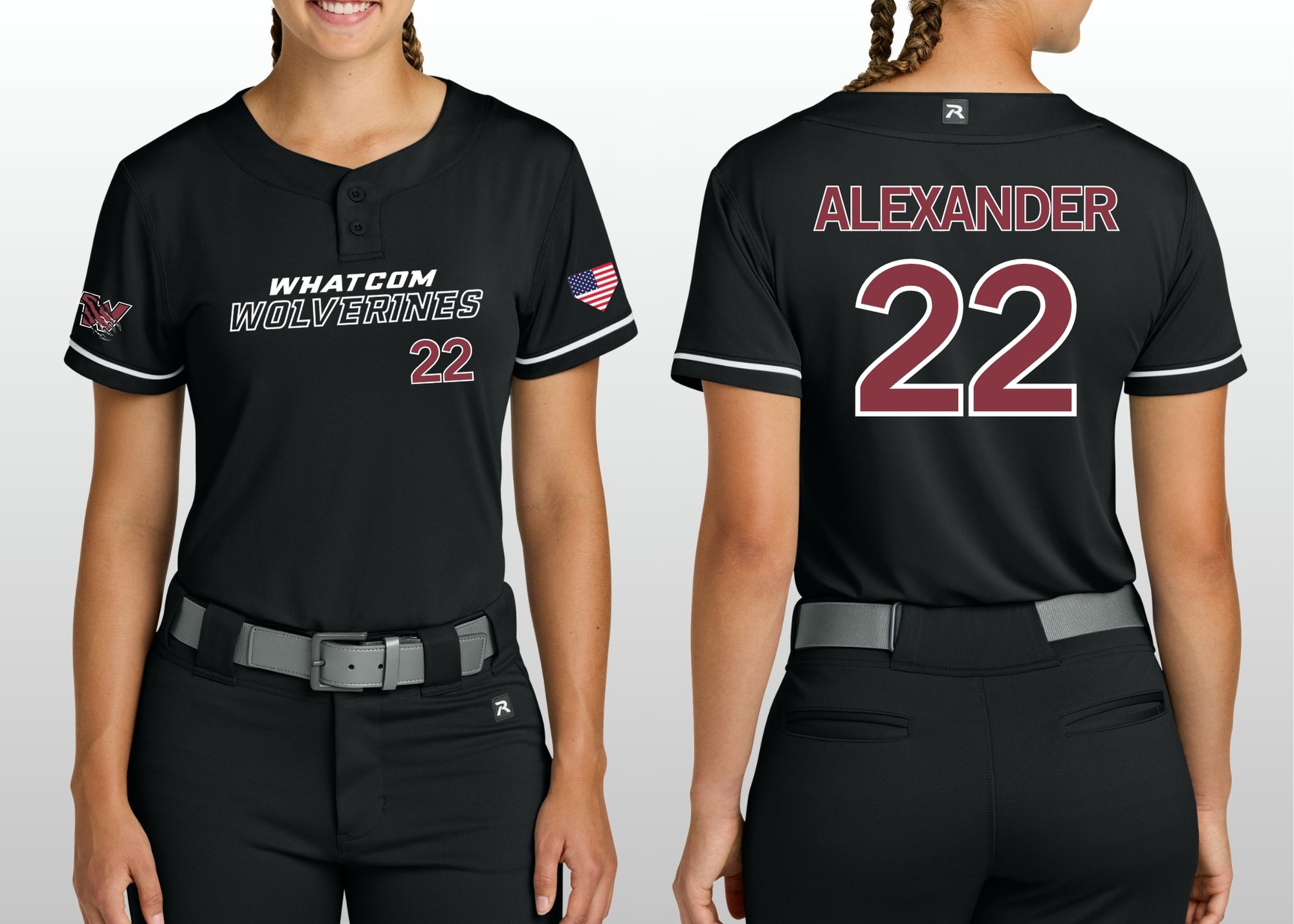 Whatcom Wolverines Women's Richardson Button Jersey