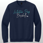 Whatcom Prep Glitter Baseball Crewneck