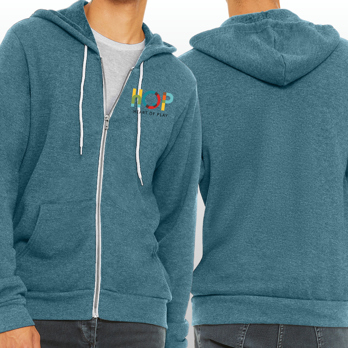 HOP Adult Zip Up With Front Logo Only