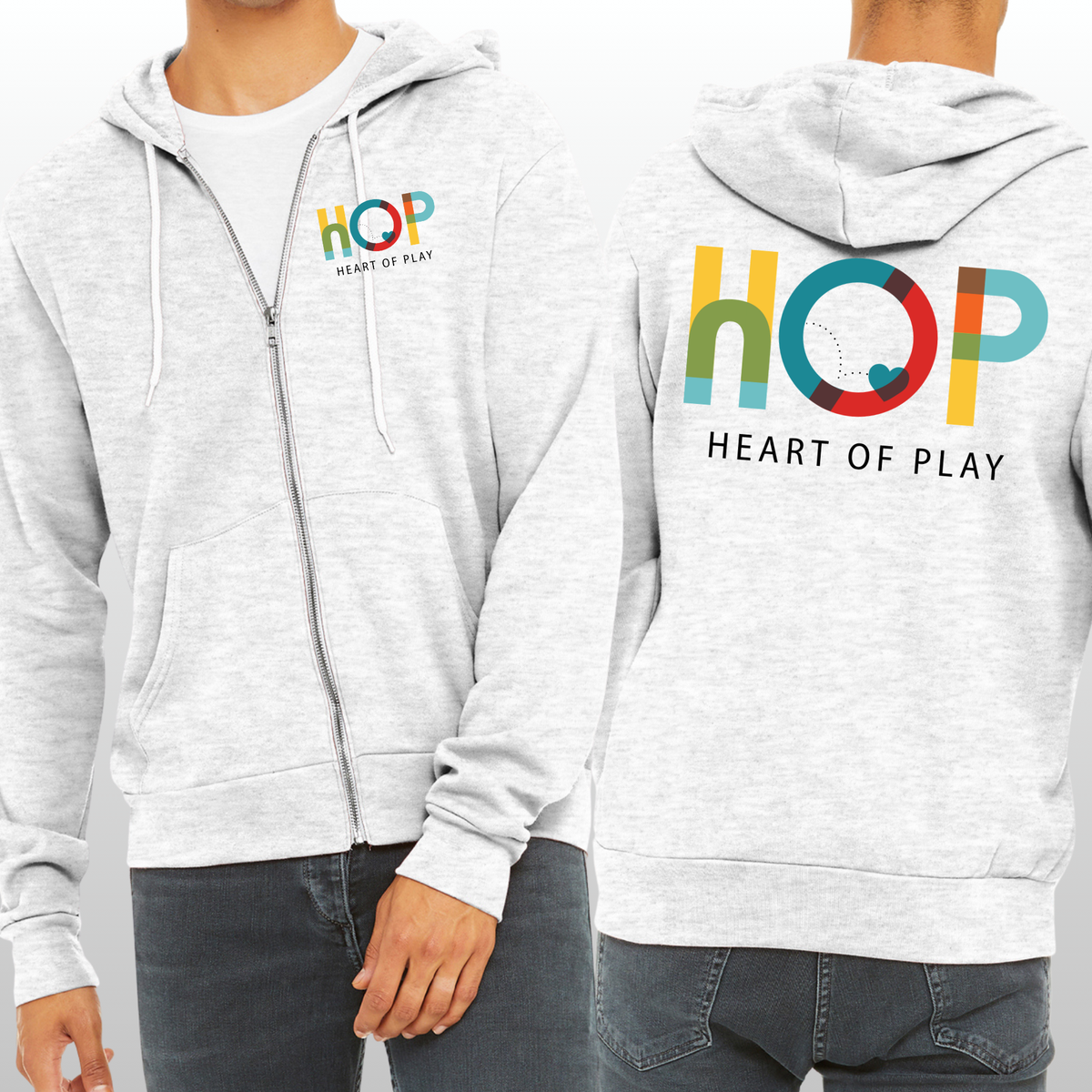 HOP Adult Zip Up With Front & Back Logo