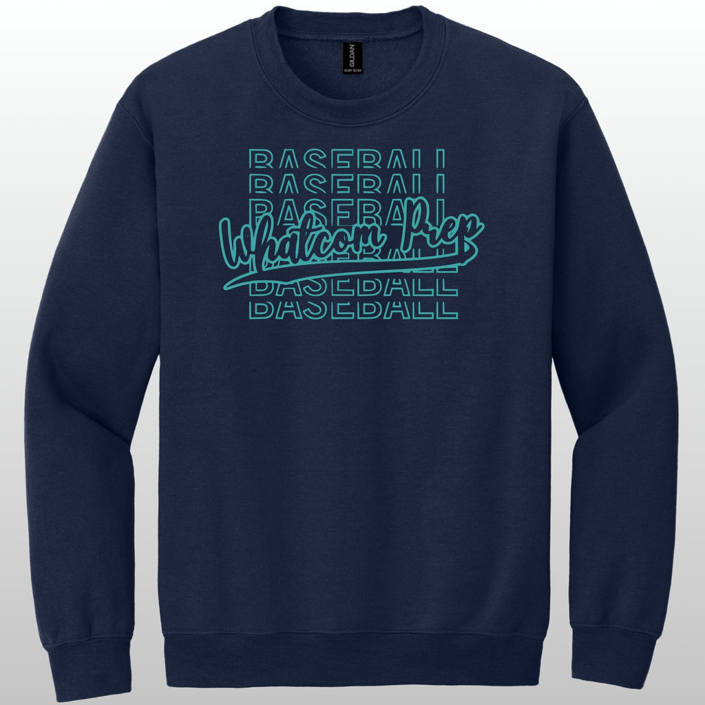 Whatcom Glitter Baseball Crewneck