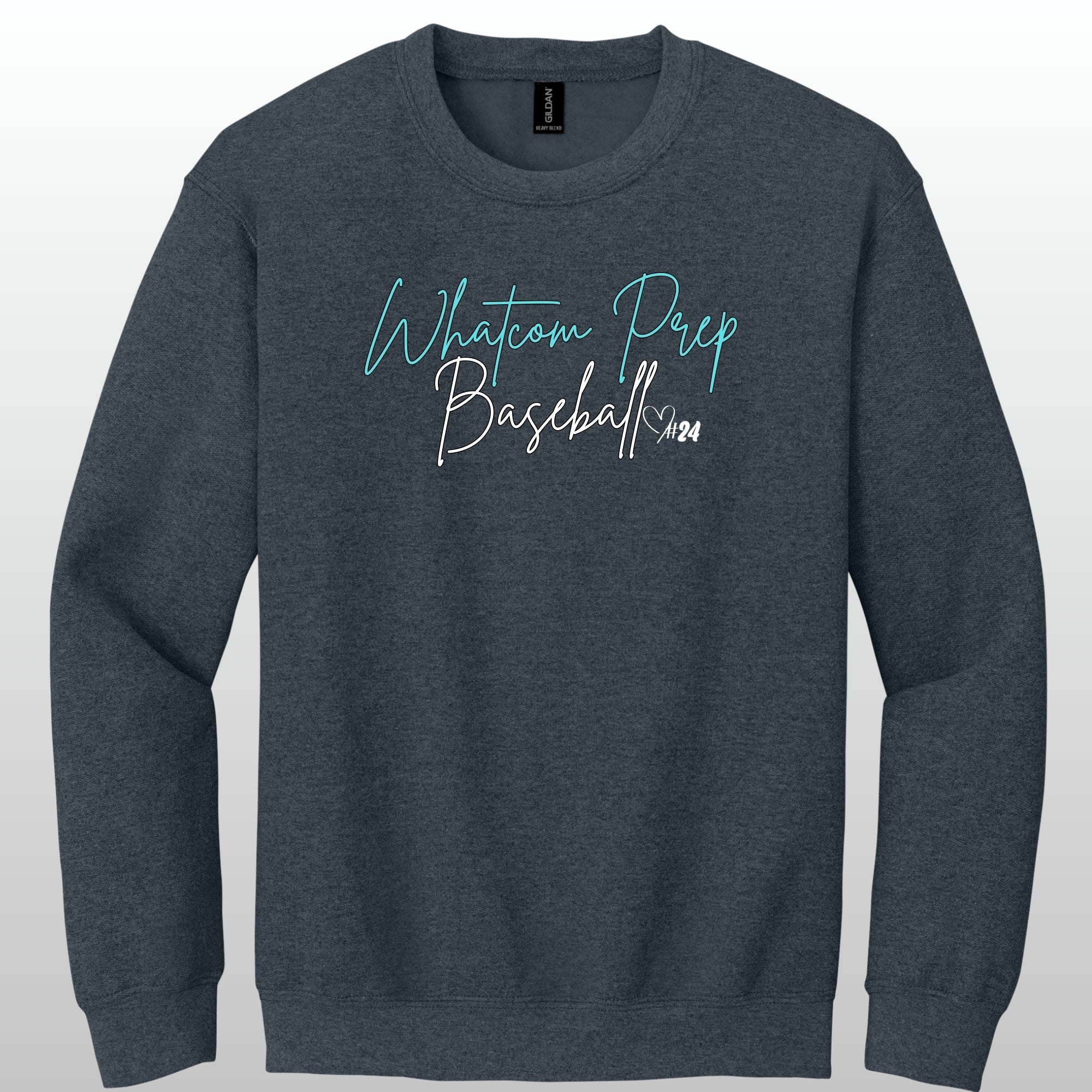 Whatcom Prep Glitter Baseball Crewneck
