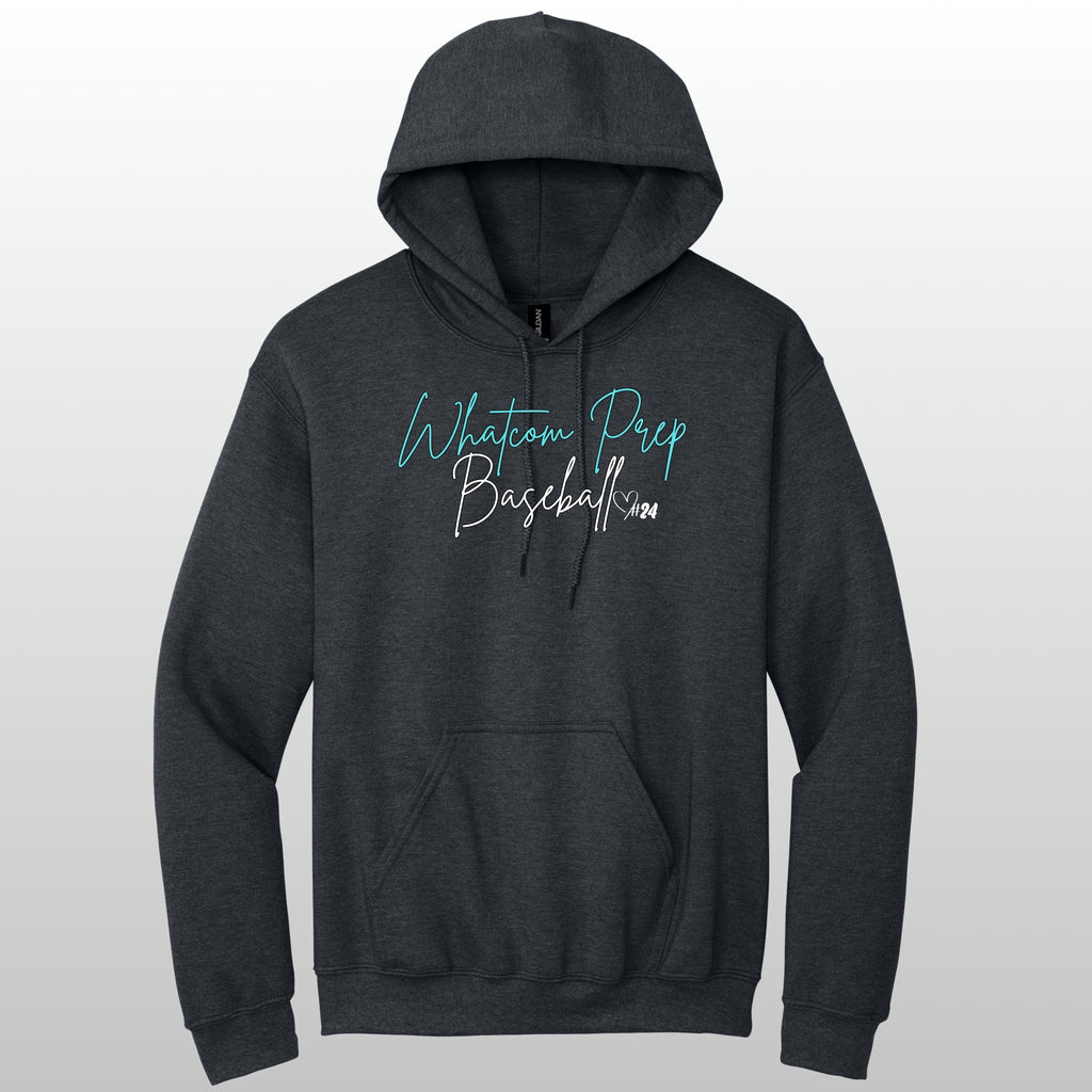 Whatcom Prep Glitter Baseball Hoodie
