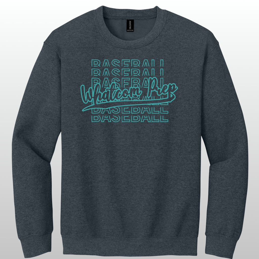 Whatcom Glitter Baseball Crewneck