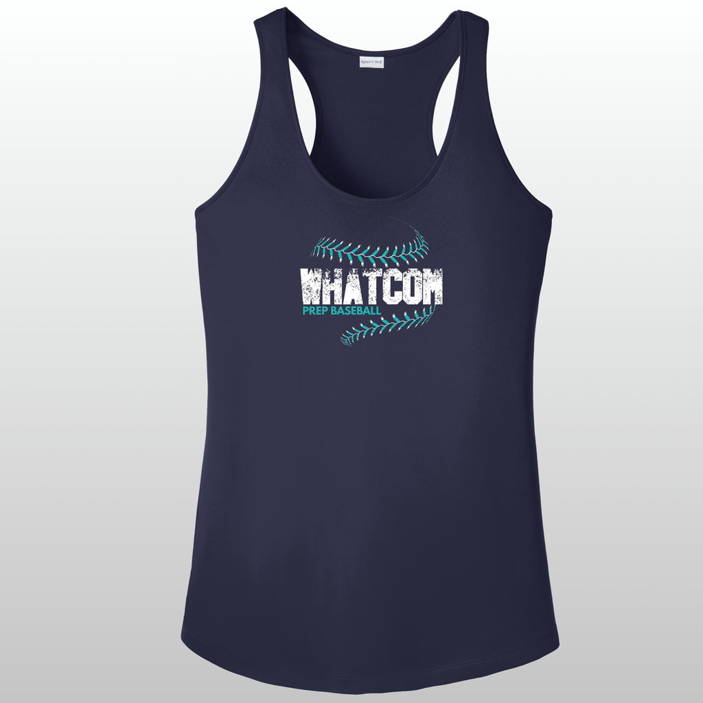 Whatcom Prep Women's Baseball Seams Racerback Tank