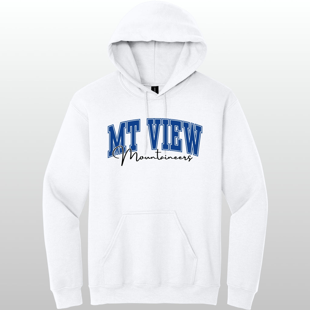 Mountain View Hoodie Cursive