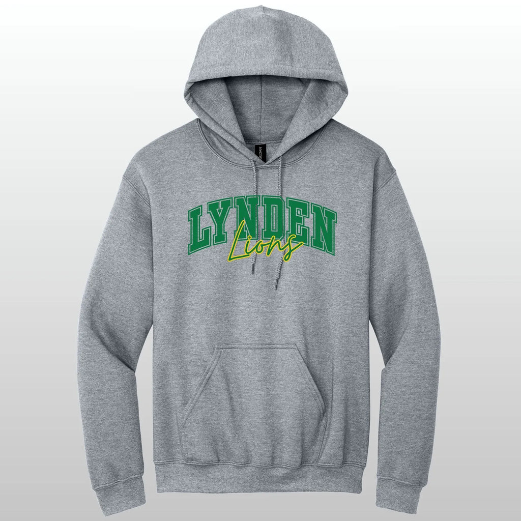 Lynden Lions Cursive Hooded Sweatshirt