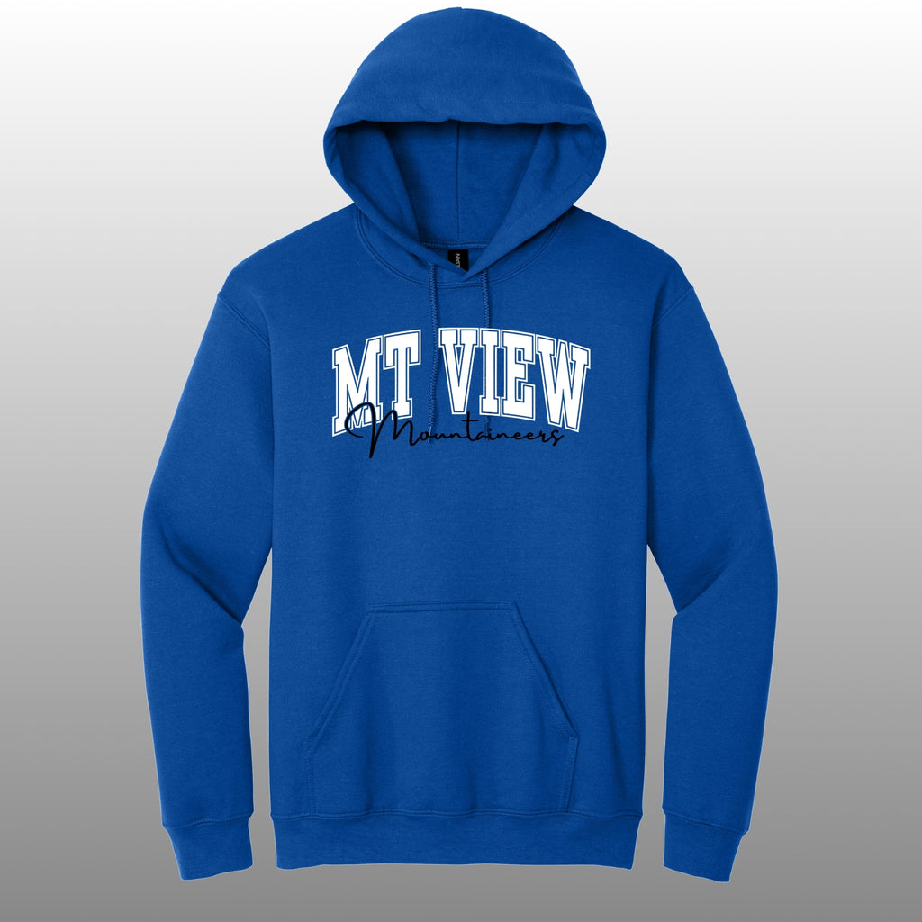 Mountain View Hoodie Cursive