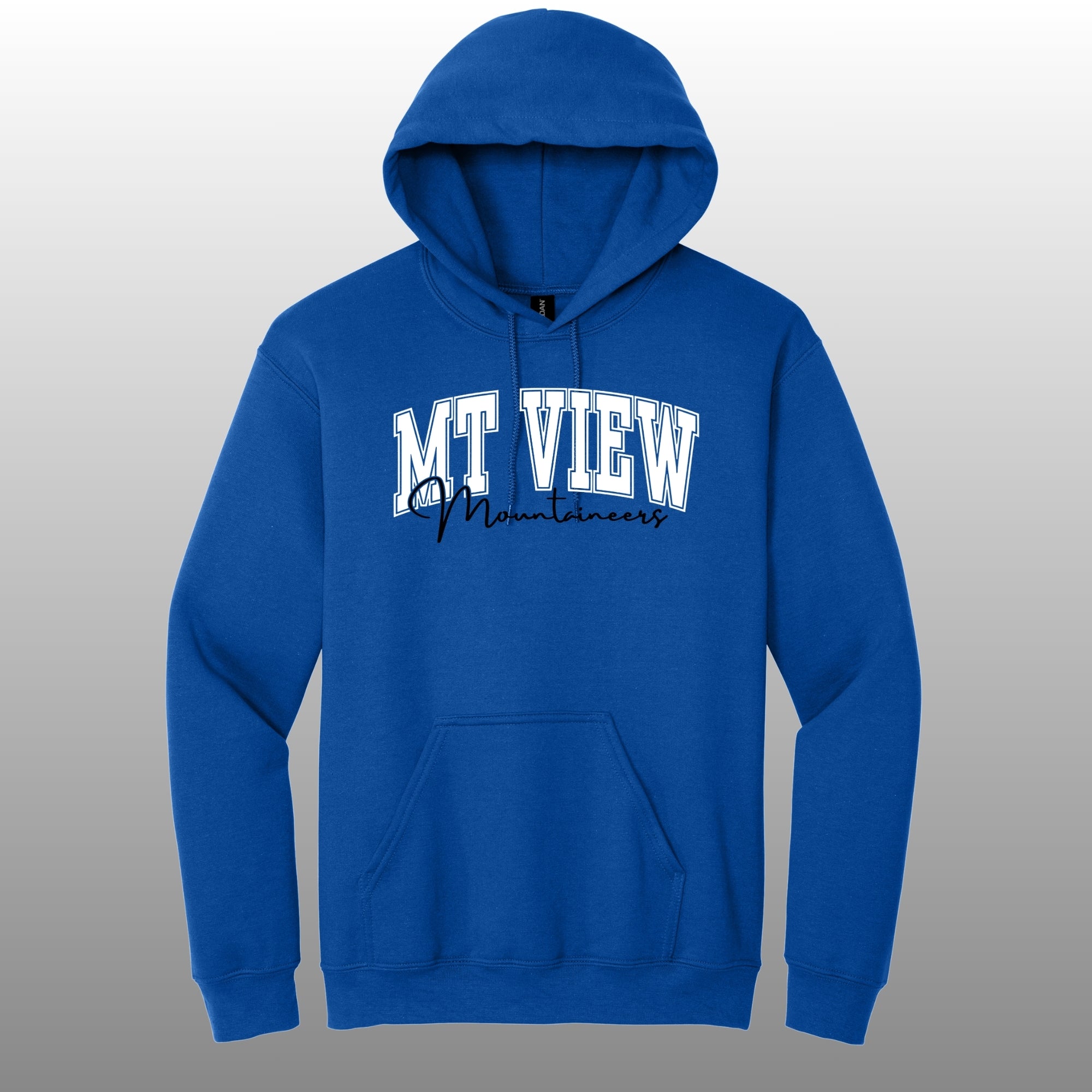 Mountain View Hoodie Cursive