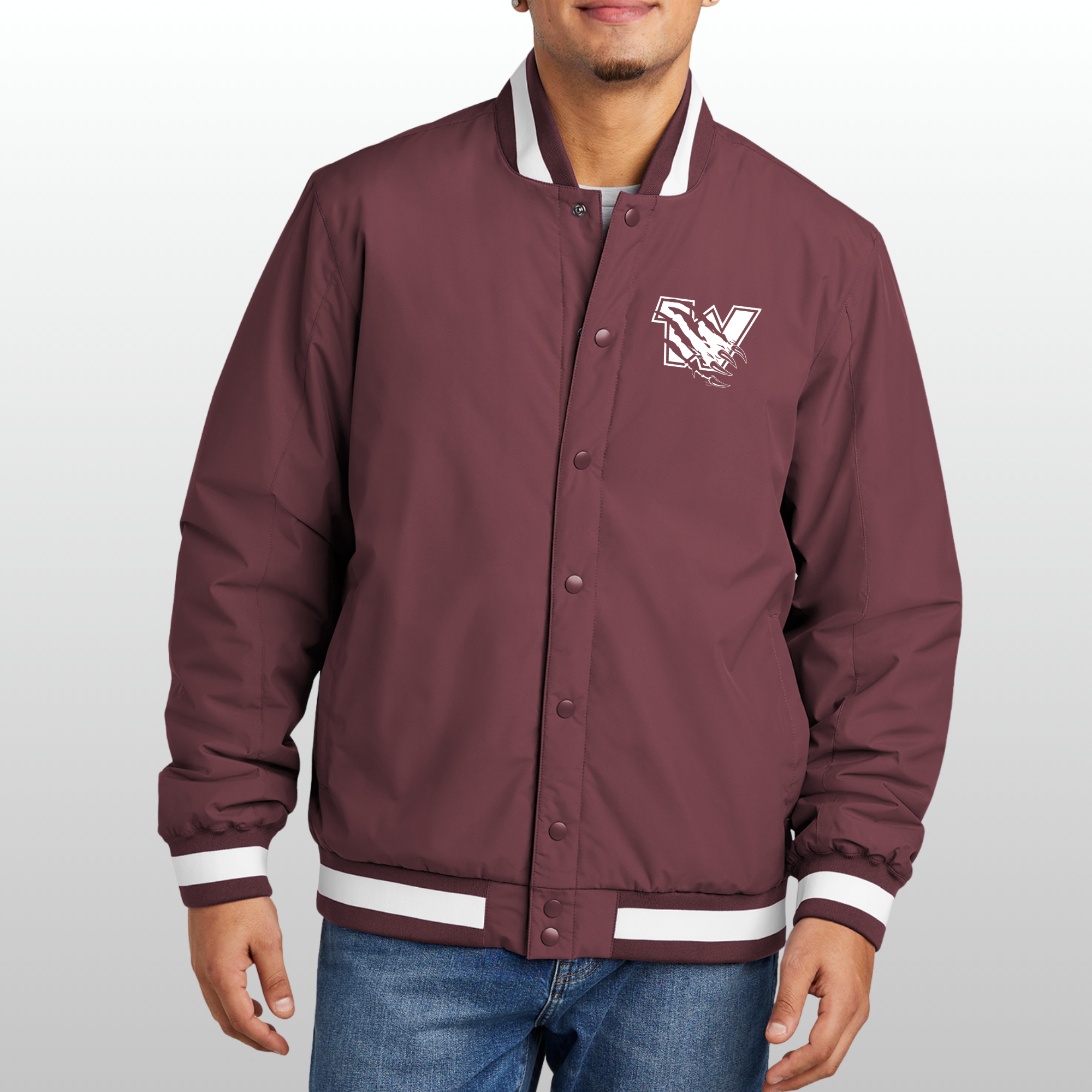Wolverines Family Sport-Tek Insulated Varsity Embroidered Jacket