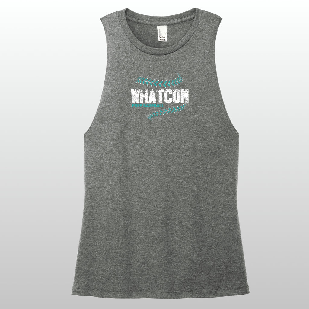 Whatcom Prep Women's Baseball Seam Muscle Tank