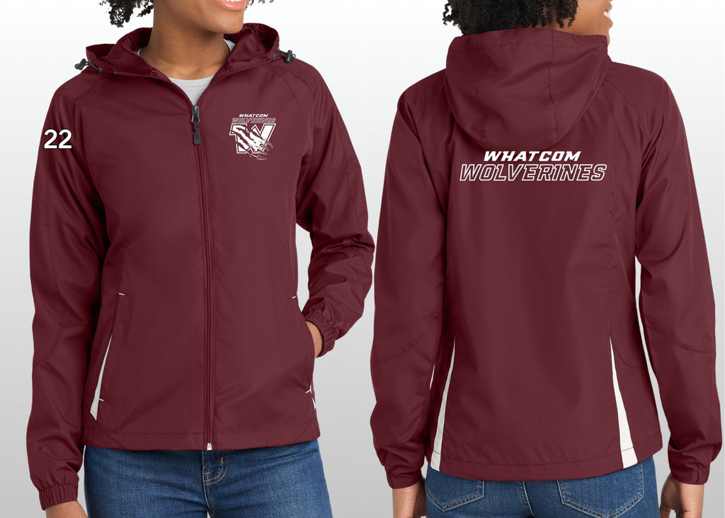 Whatcom Wolverines Hooded Raglan Jacket