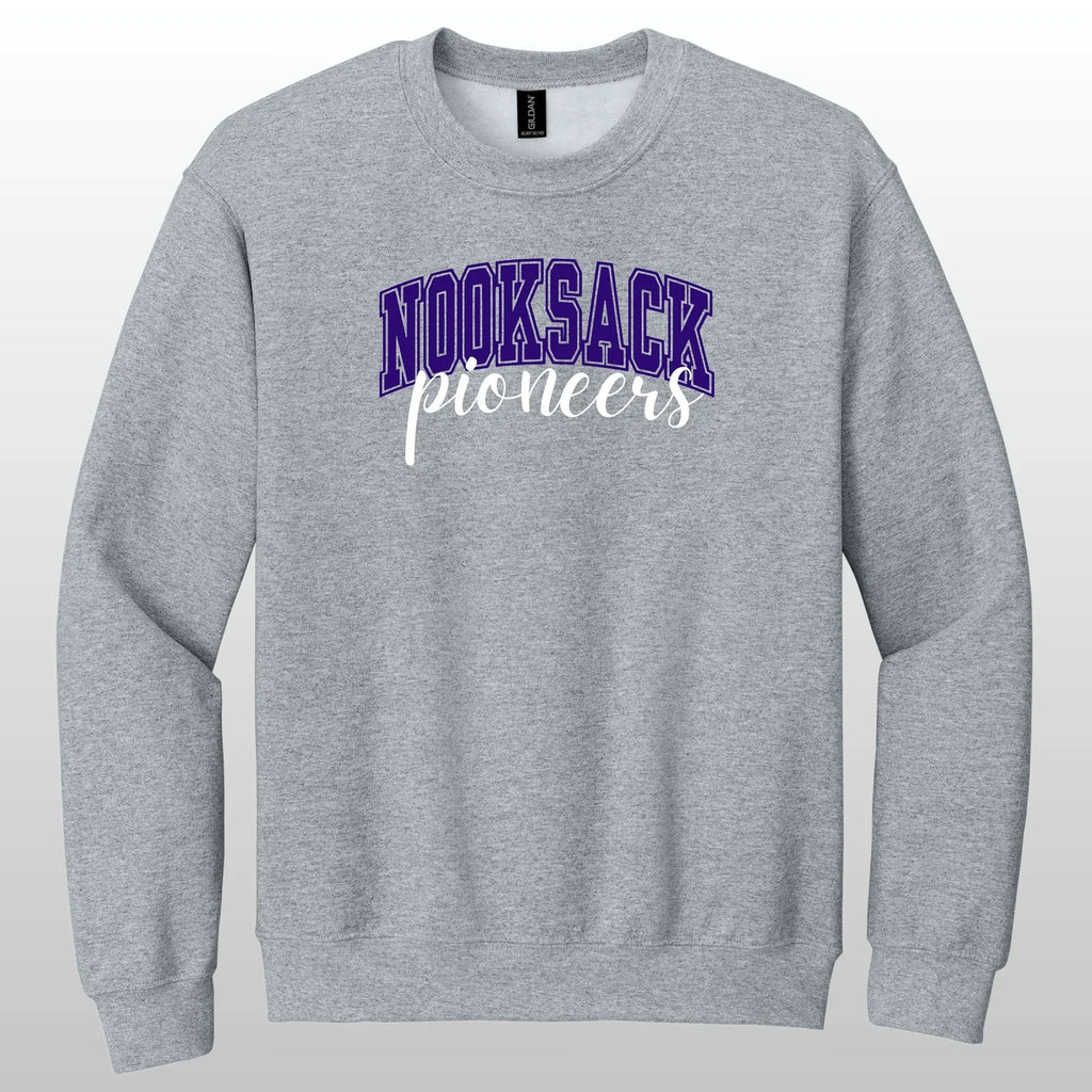 Nooksack Pioneers Cursive Crewneck Sweatshirt