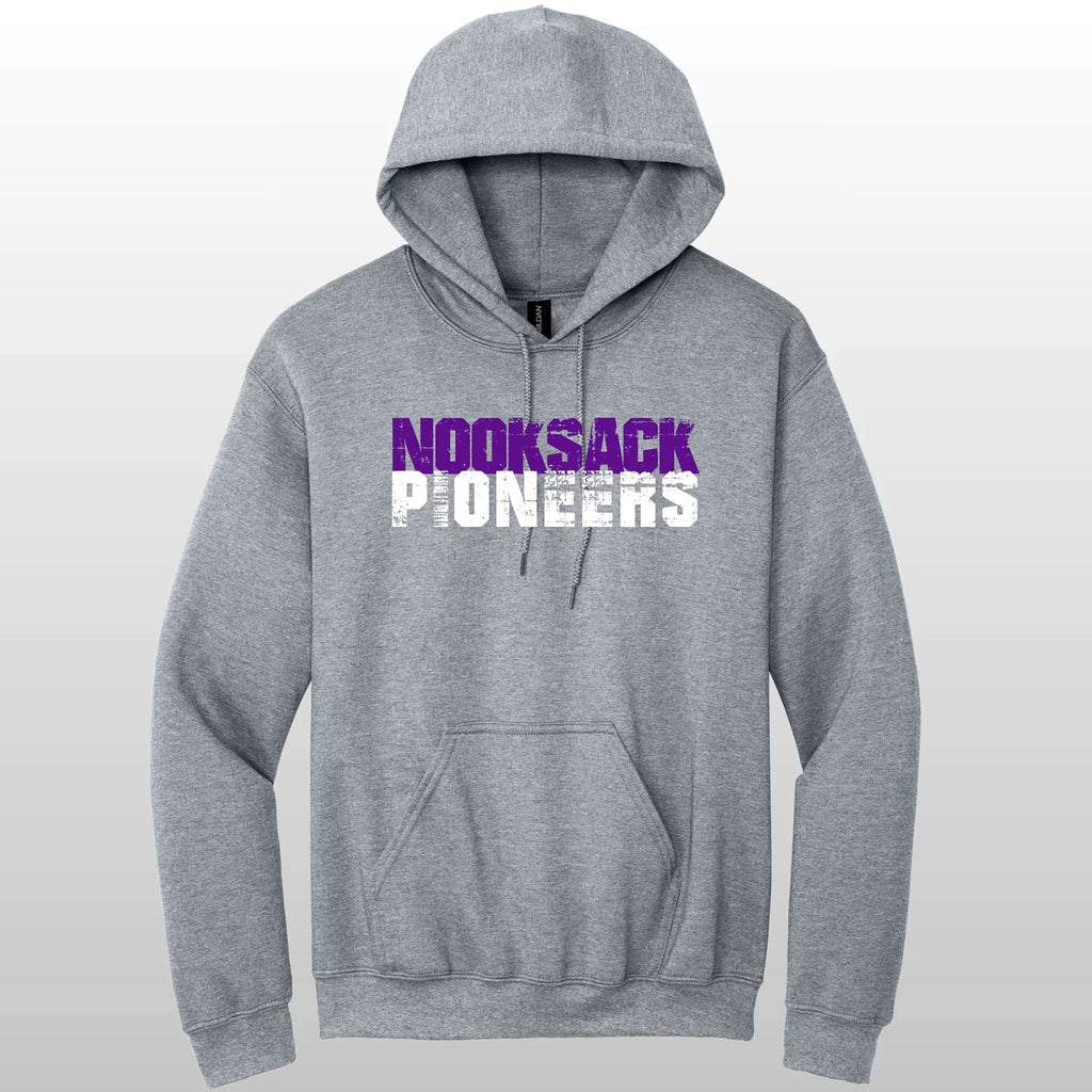 Nooksack Pioneers Grunge Hooded Sweatshirt