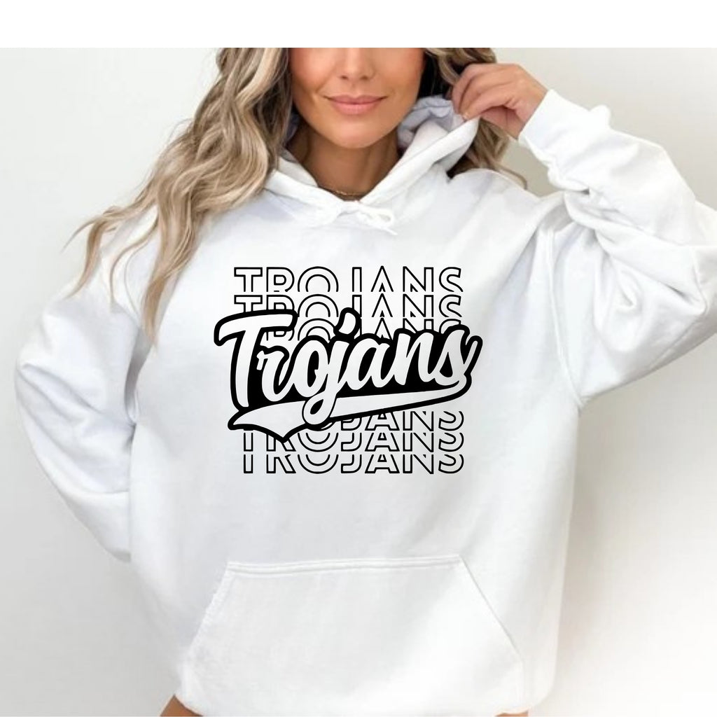 Trojans Stacked Hooded Sweatshirt