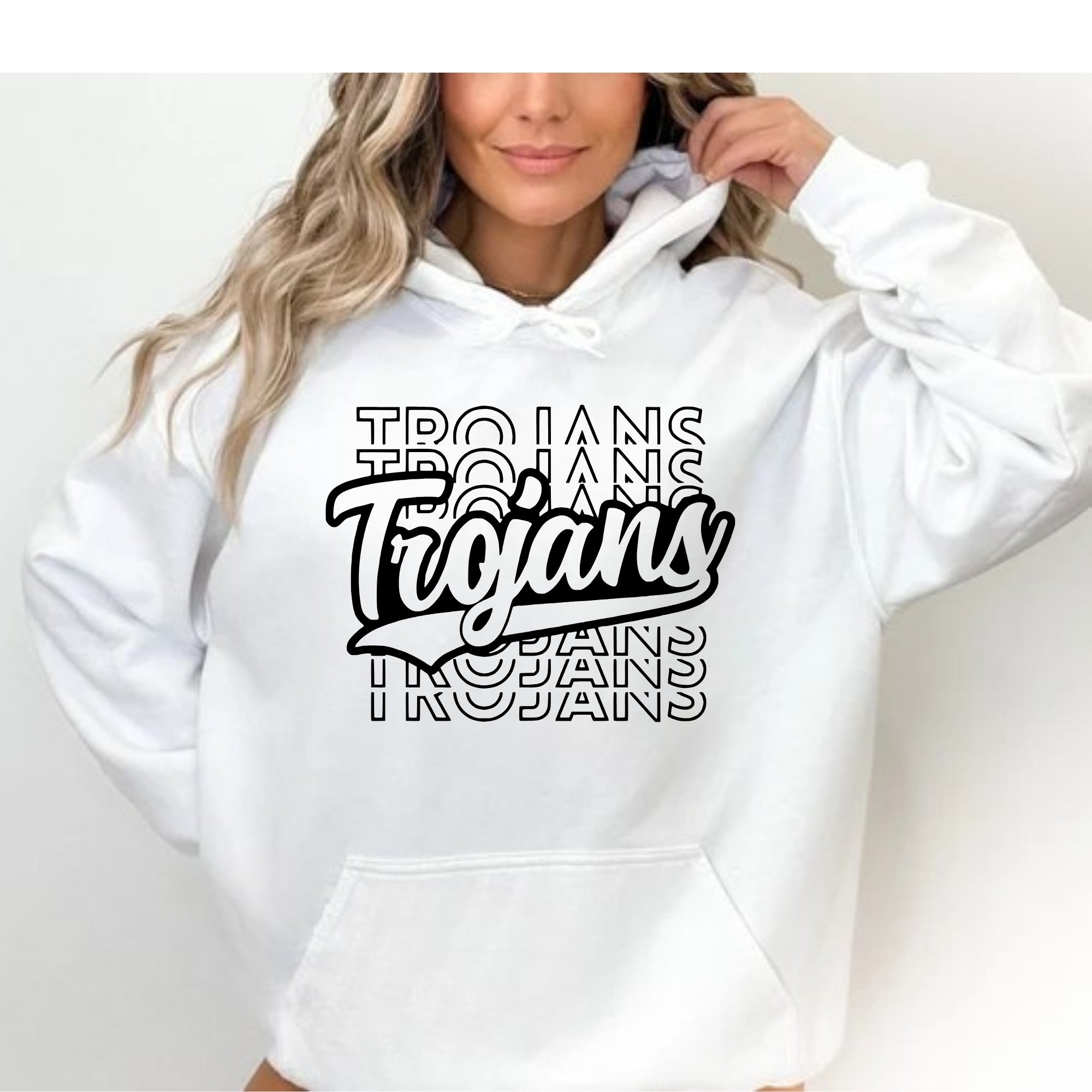 Trojans Stacked Hooded Sweatshirt