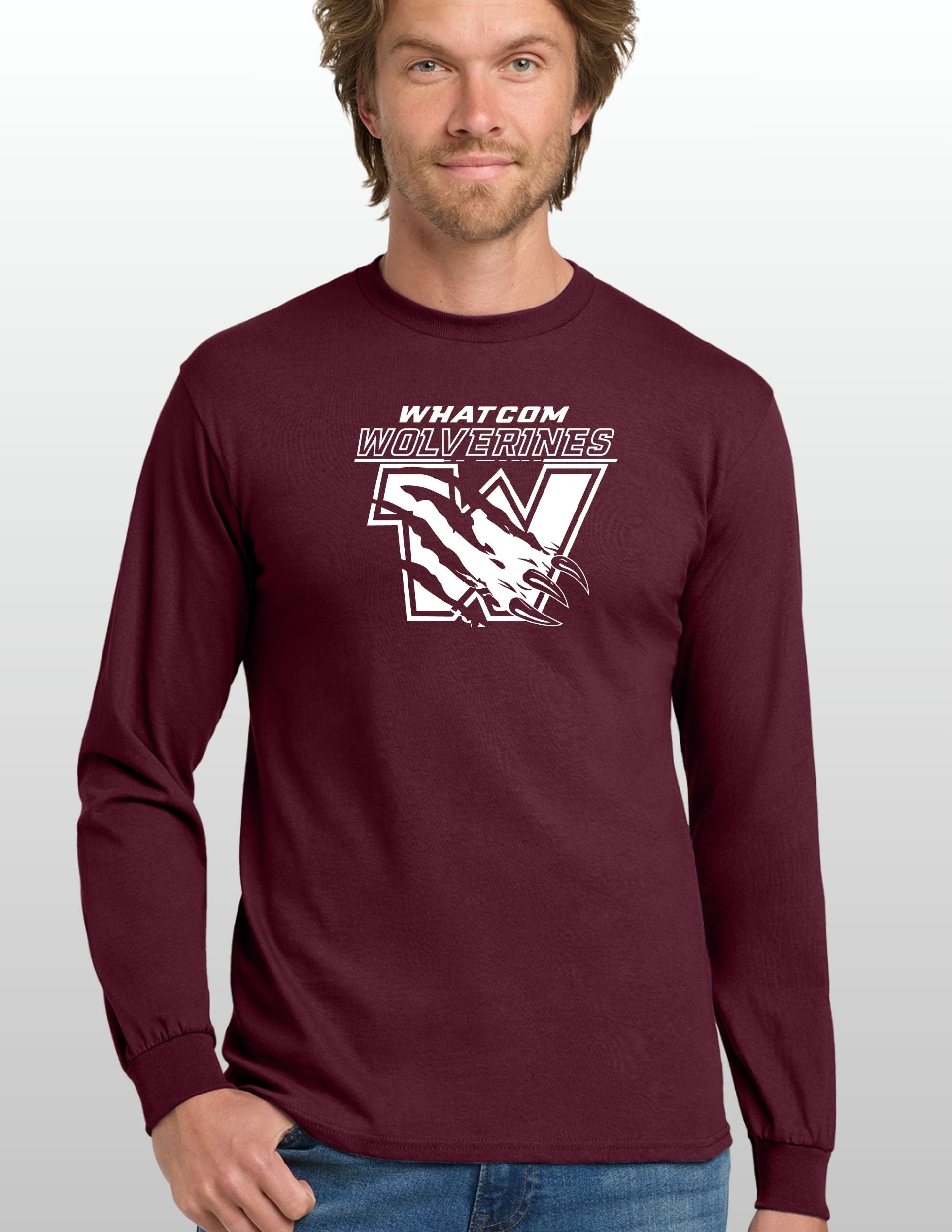 Wolverines Gildan® Heavy Cotton™ 100% Cotton Long Sleeve T-Shirt