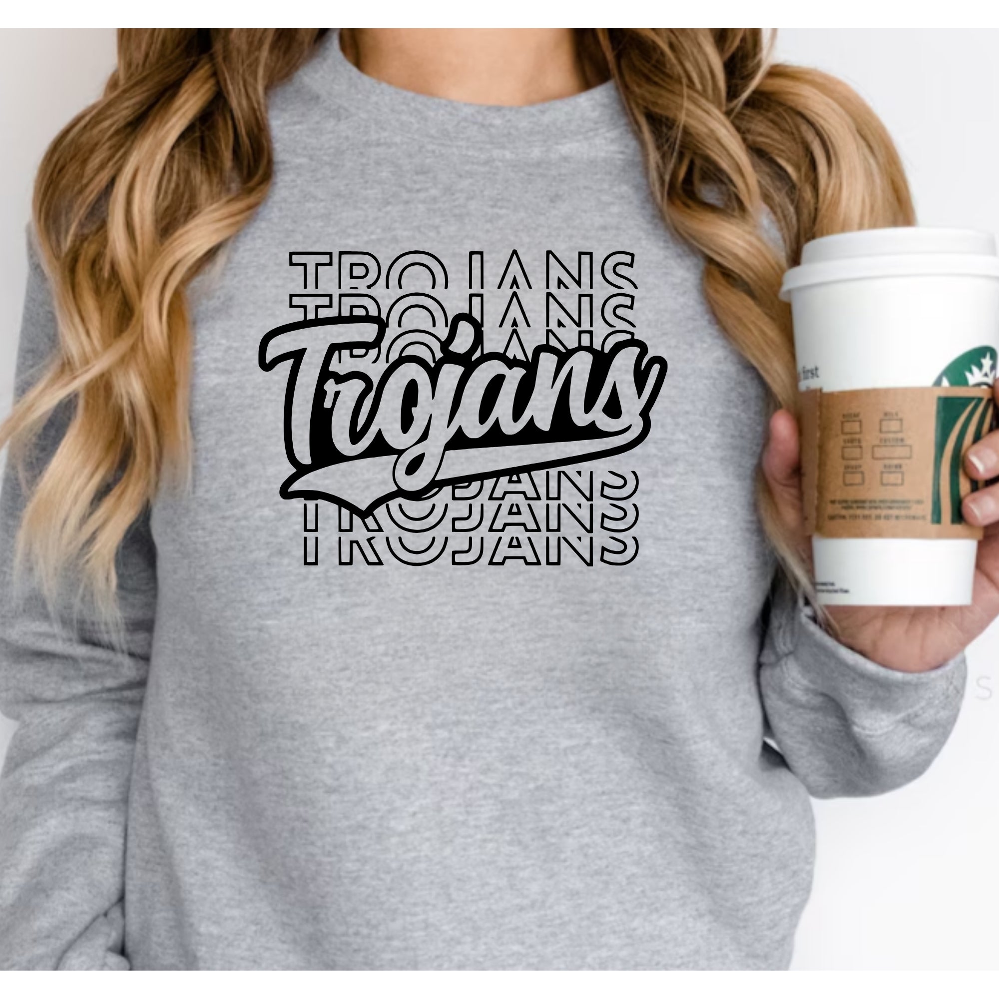 Trojans Stacked Crewneck Sweatshirt