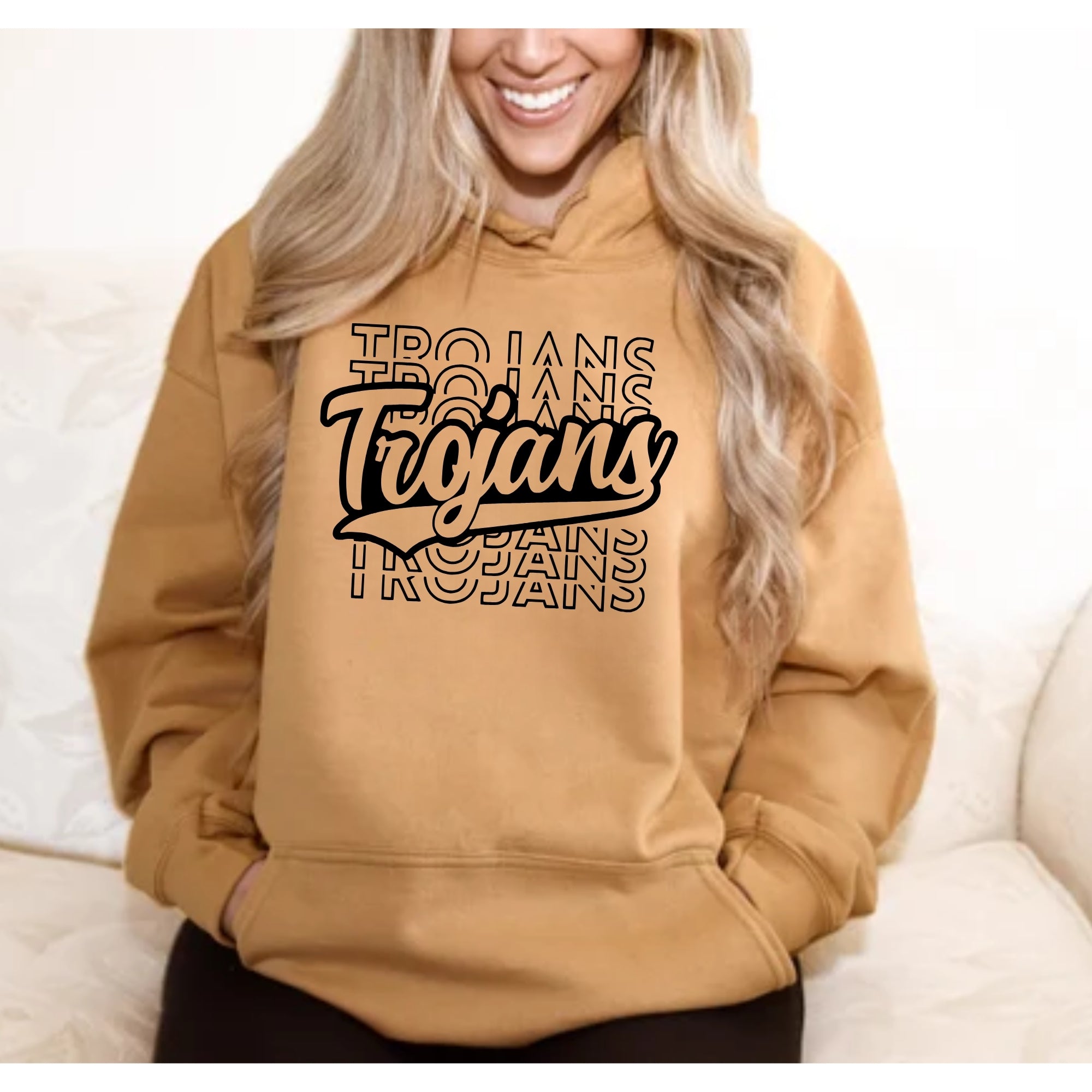 Trojans Stacked Hooded Sweatshirt