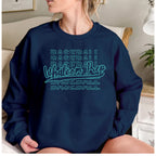 Whatcom Glitter Baseball Crewneck