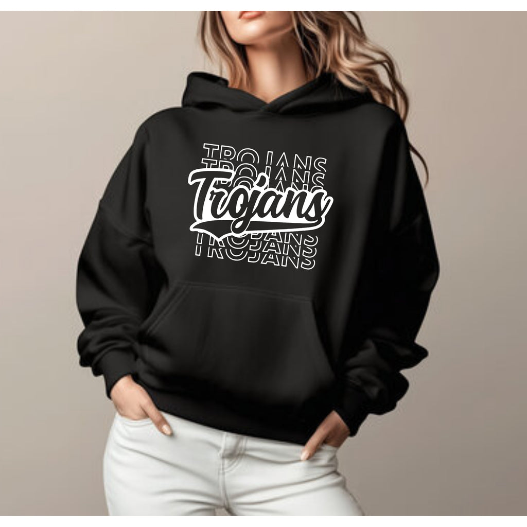 Trojans Stacked Hooded Sweatshirt