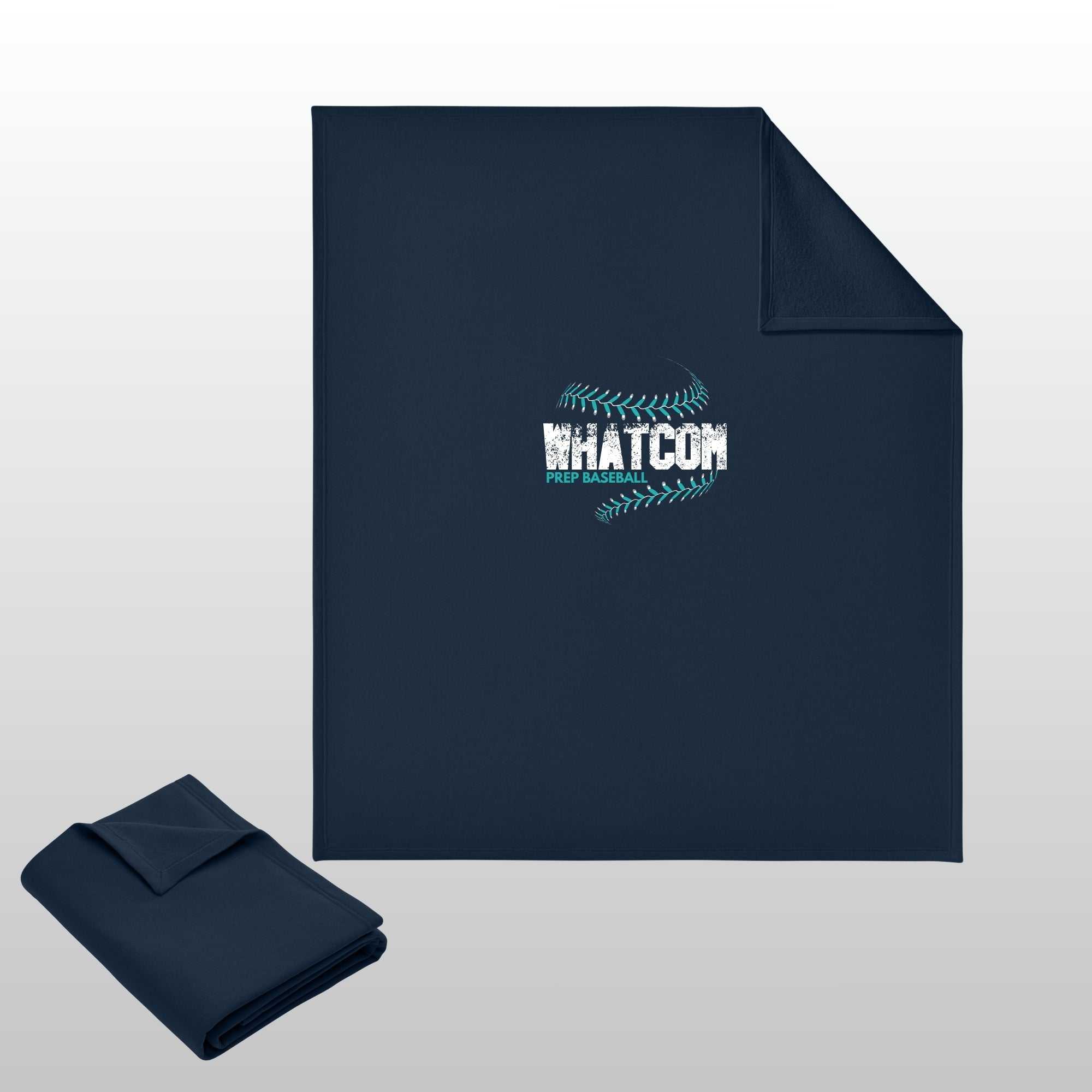 Whatcom Prep Baseball Blanket Baseball Seams