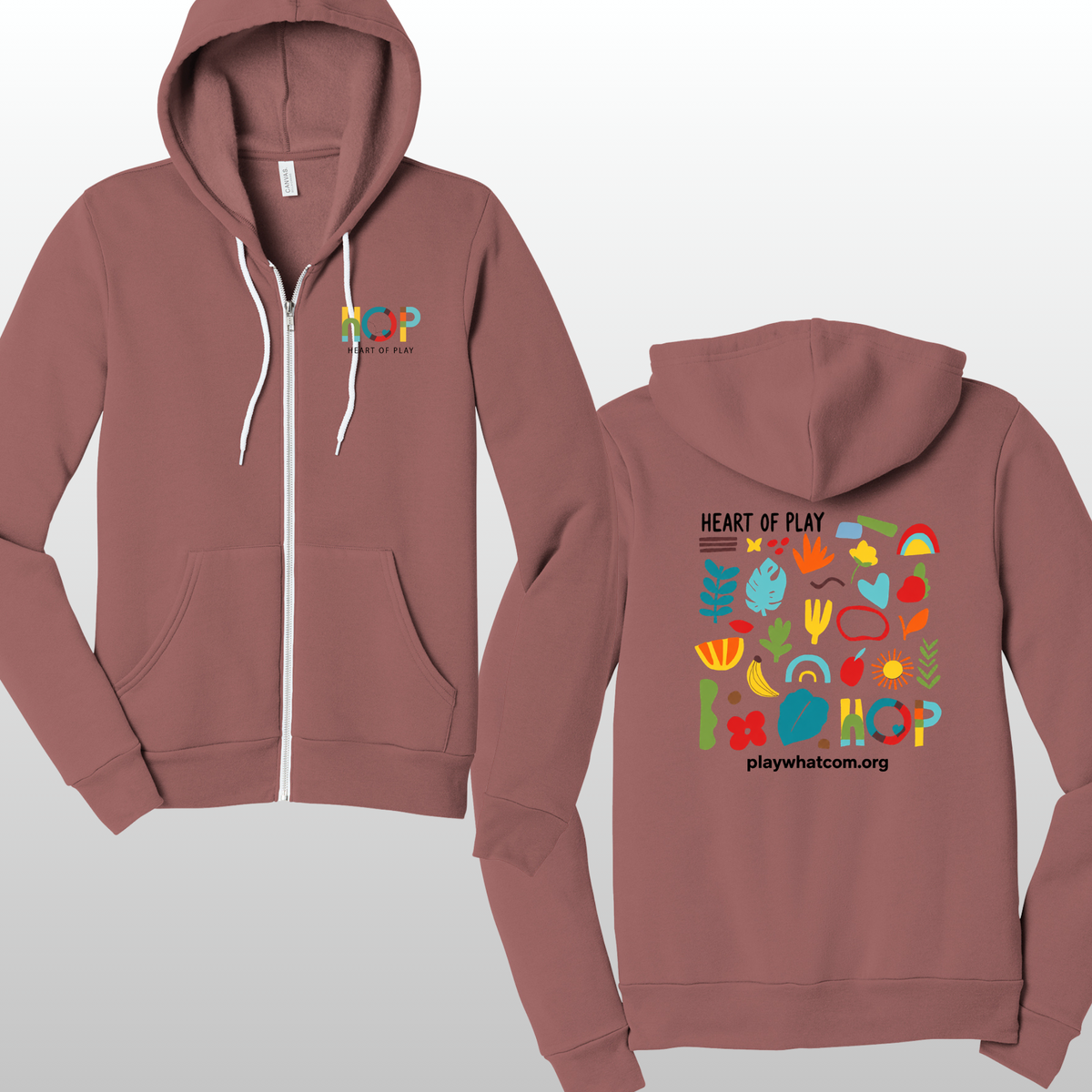 HOP Adult Zip Up With Big Back