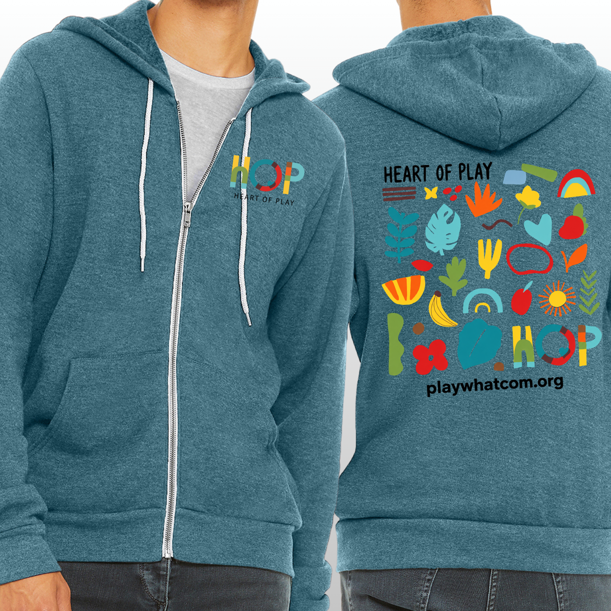 HOP Adult Zip Up With Big Back