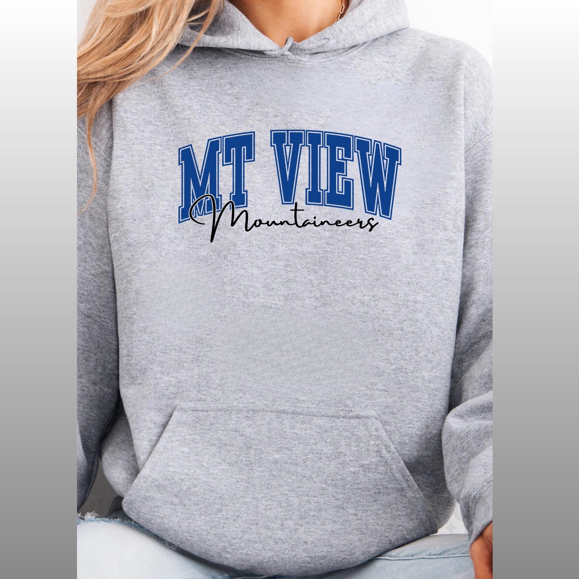Mountain View Hoodie Cursive