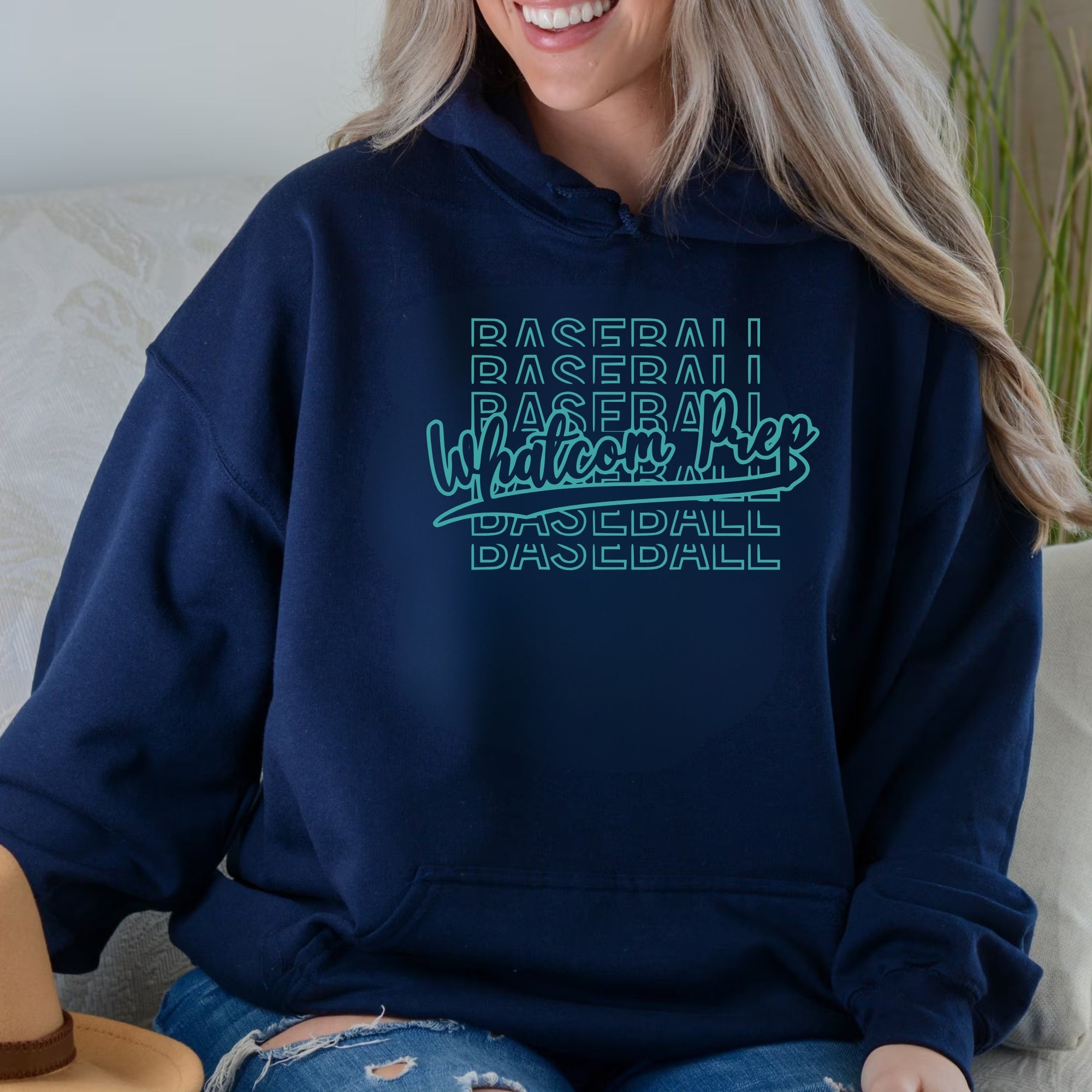 Whatcom Glitter Baseball Hoodie