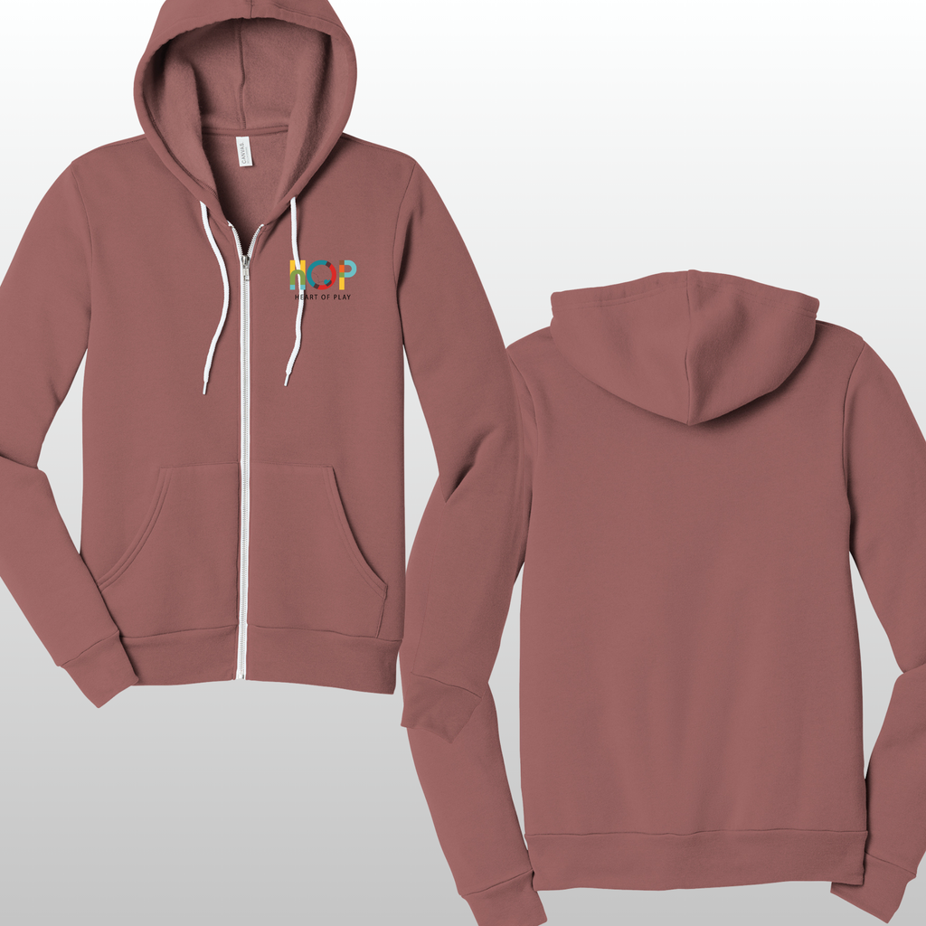 HOP Adult Zip Up With Front Logo Only