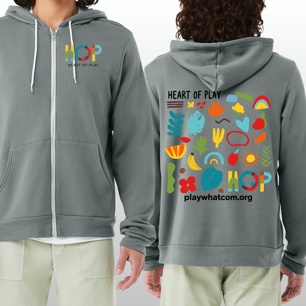 HOP Adult Zip Up With Big Back