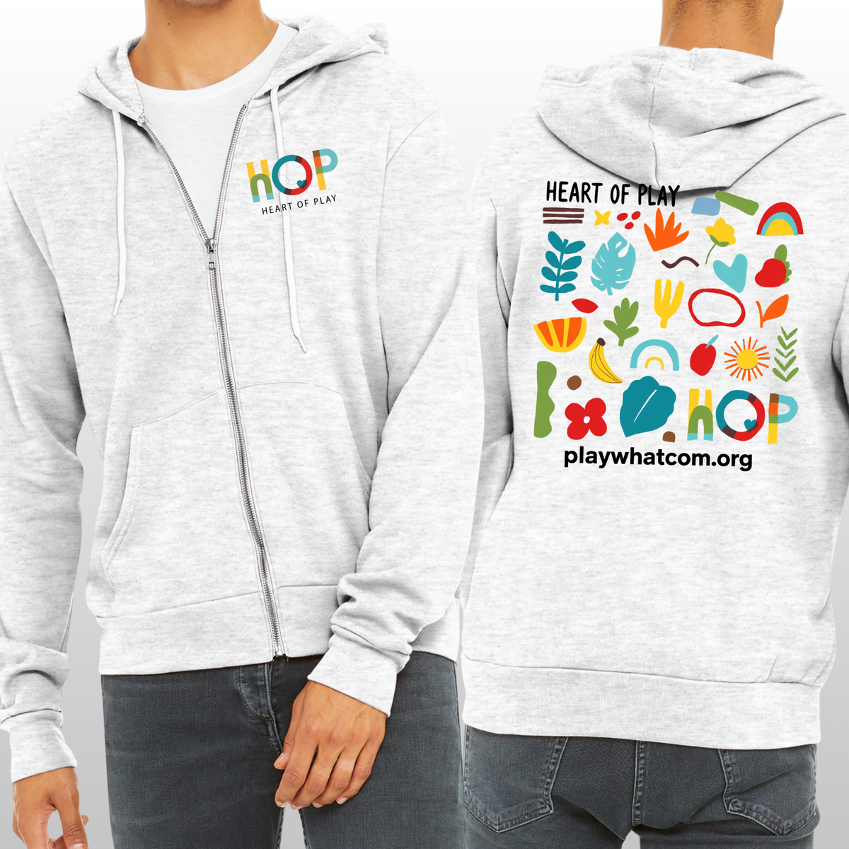 HOP Adult Zip Up With Big Back