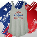 Flip Flops-Freedom-Fireworks (Women's Tank)