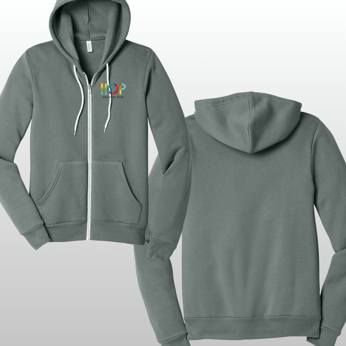 HOP Adult Zip Up With Front Logo Only