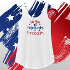 Flip Flops-Freedom-Fireworks (Women's Tank)