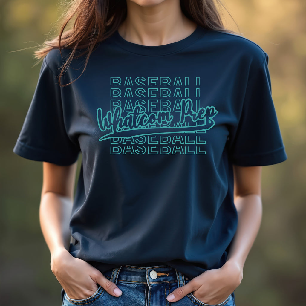 Whatcom Glitter Baseball T-Shirt