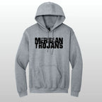 Meridian Trojans Grunge Hooded Sweatshirt