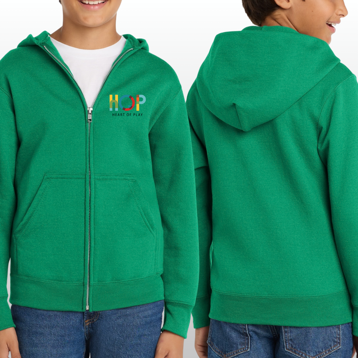 HOP Youth Zip Up With Front Logo Only