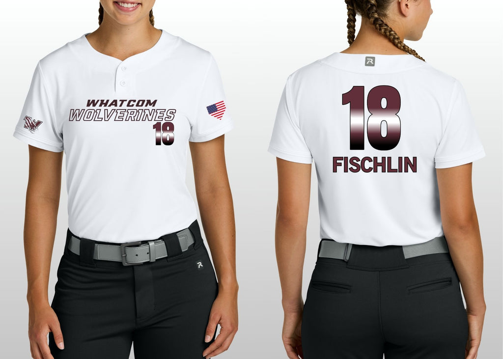 Whatcom Wolverines Women's Richardson Button Jersey