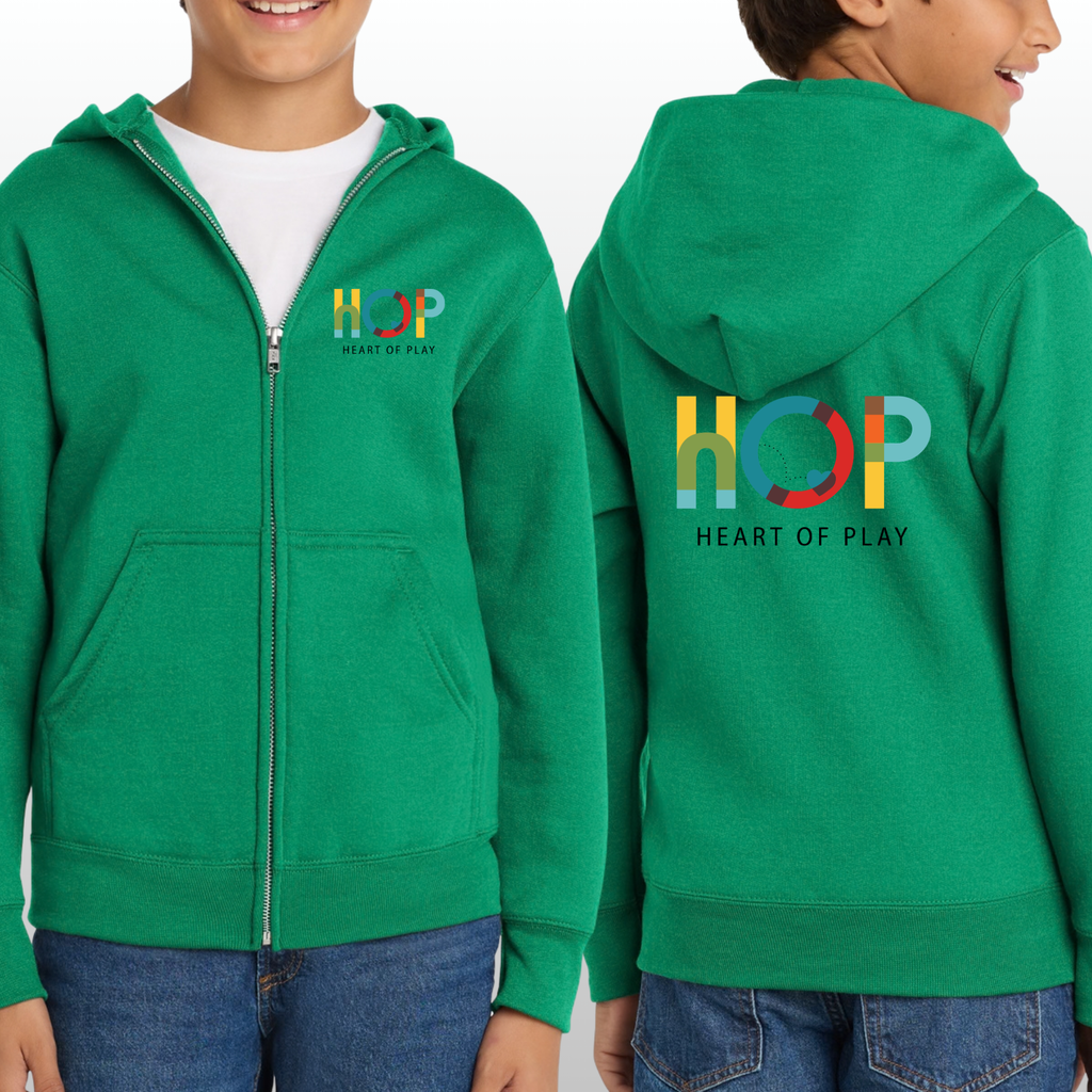 HOP Youth Zip Up With Front & Back Logo