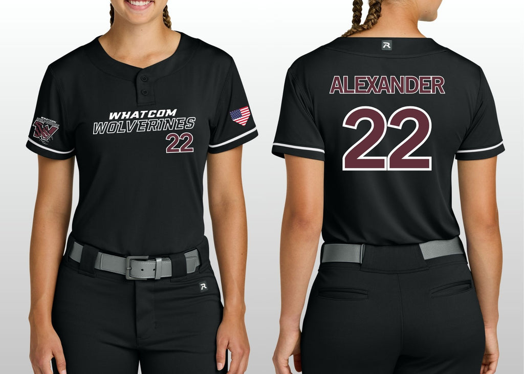 Whatcom Wolverines Women's Richardson Button Jersey