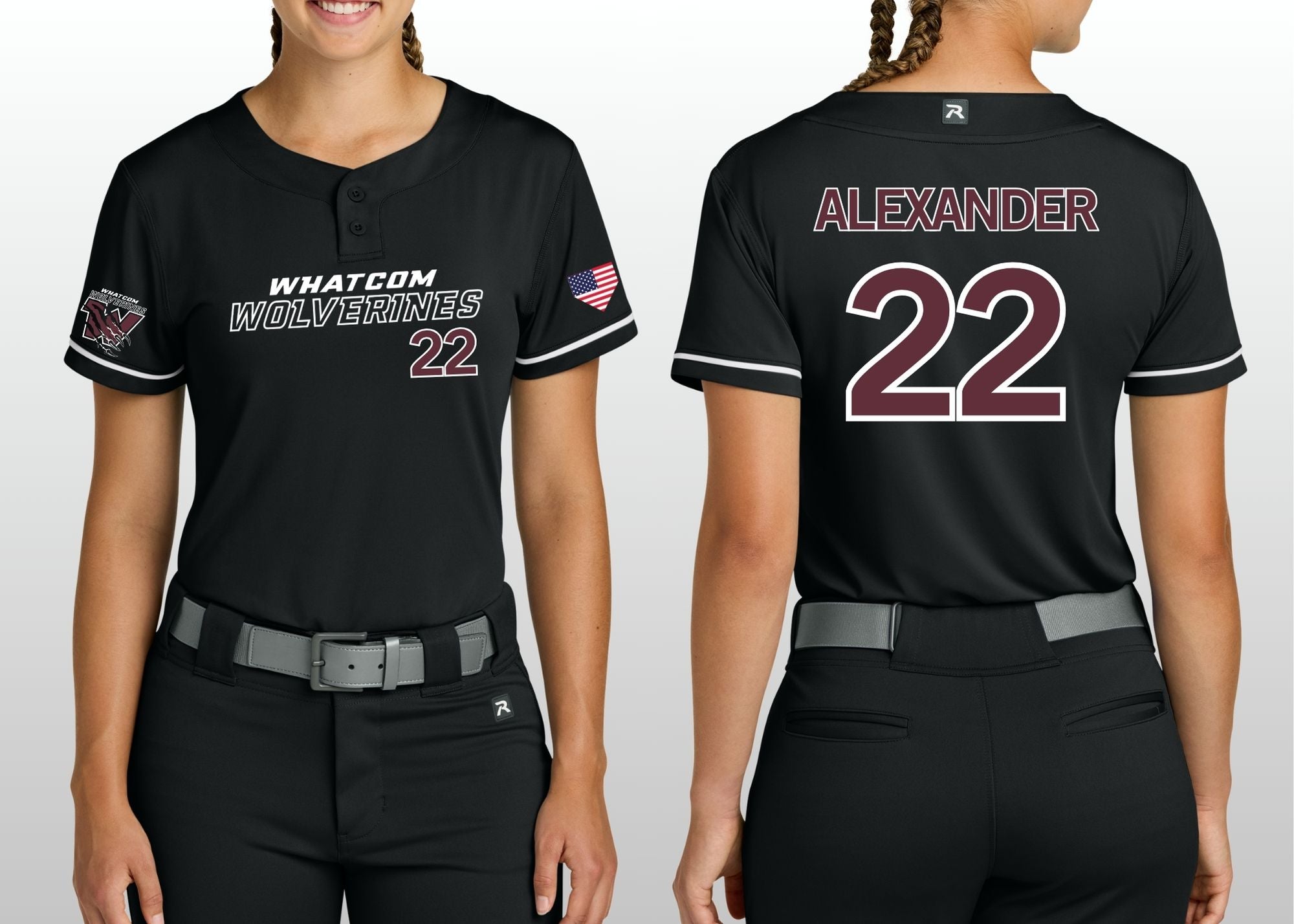 Whatcom Wolverines Women's Richardson Button Jersey