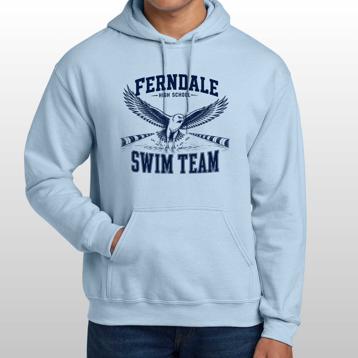 Ferndale-Meridian Swim Hoodie with GLITTER