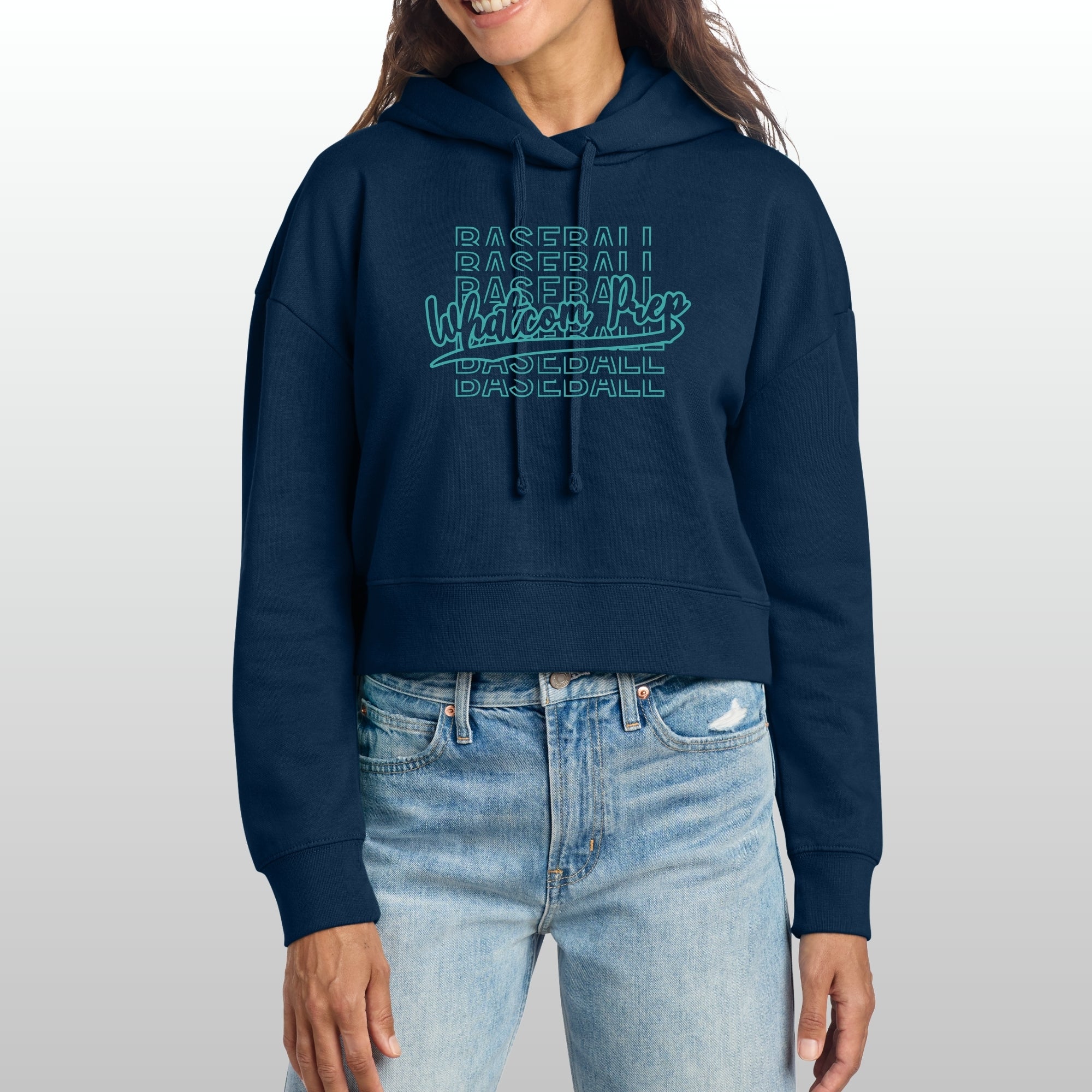 Whatcom Women's Glitter Baseball Hoodie