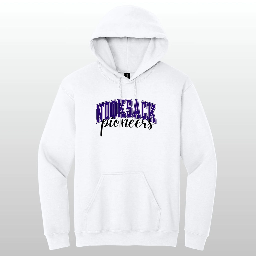 Nooksack Pioneers Cursive Hooded Sweatshirt