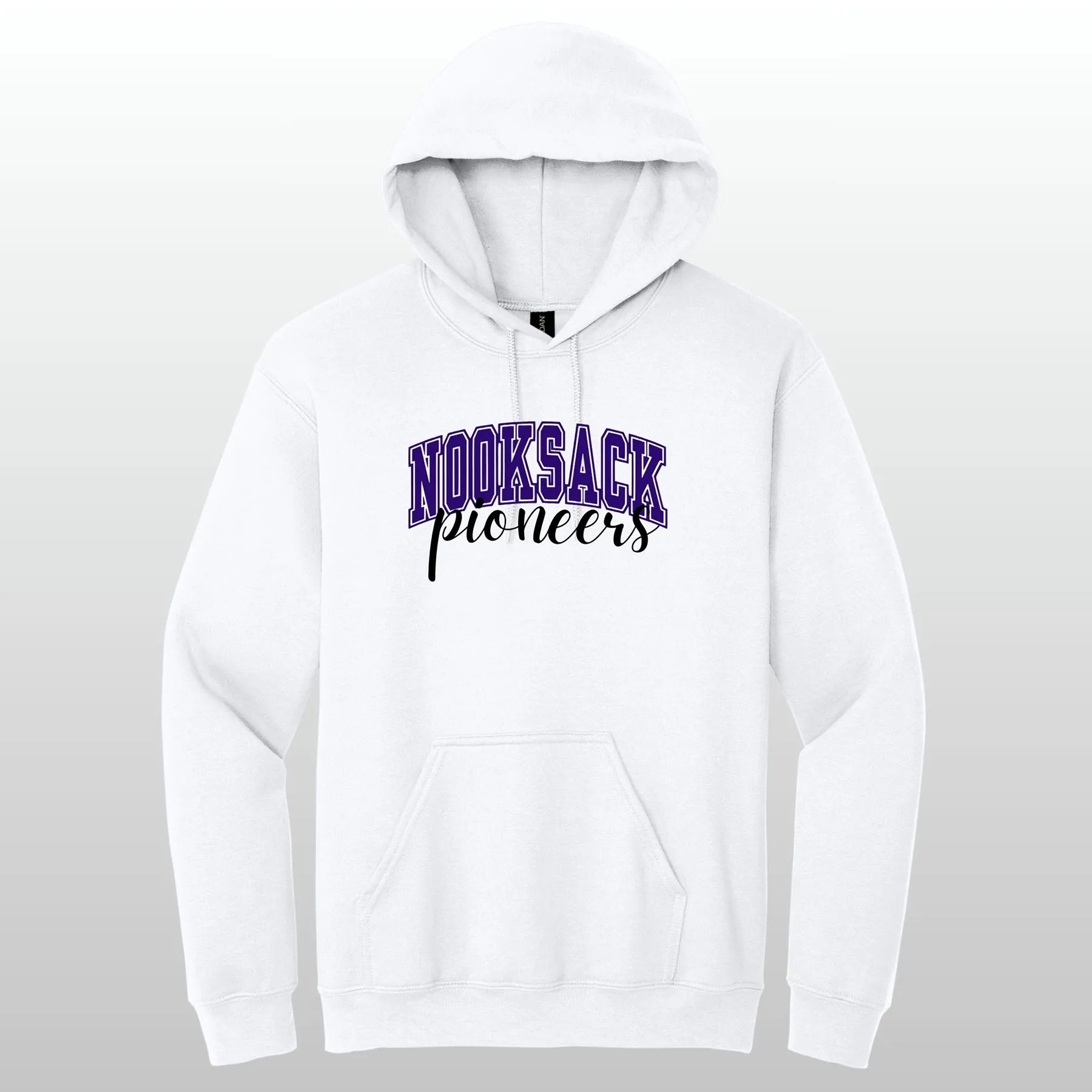 Nooksack Pioneers Cursive Hooded Sweatshirt